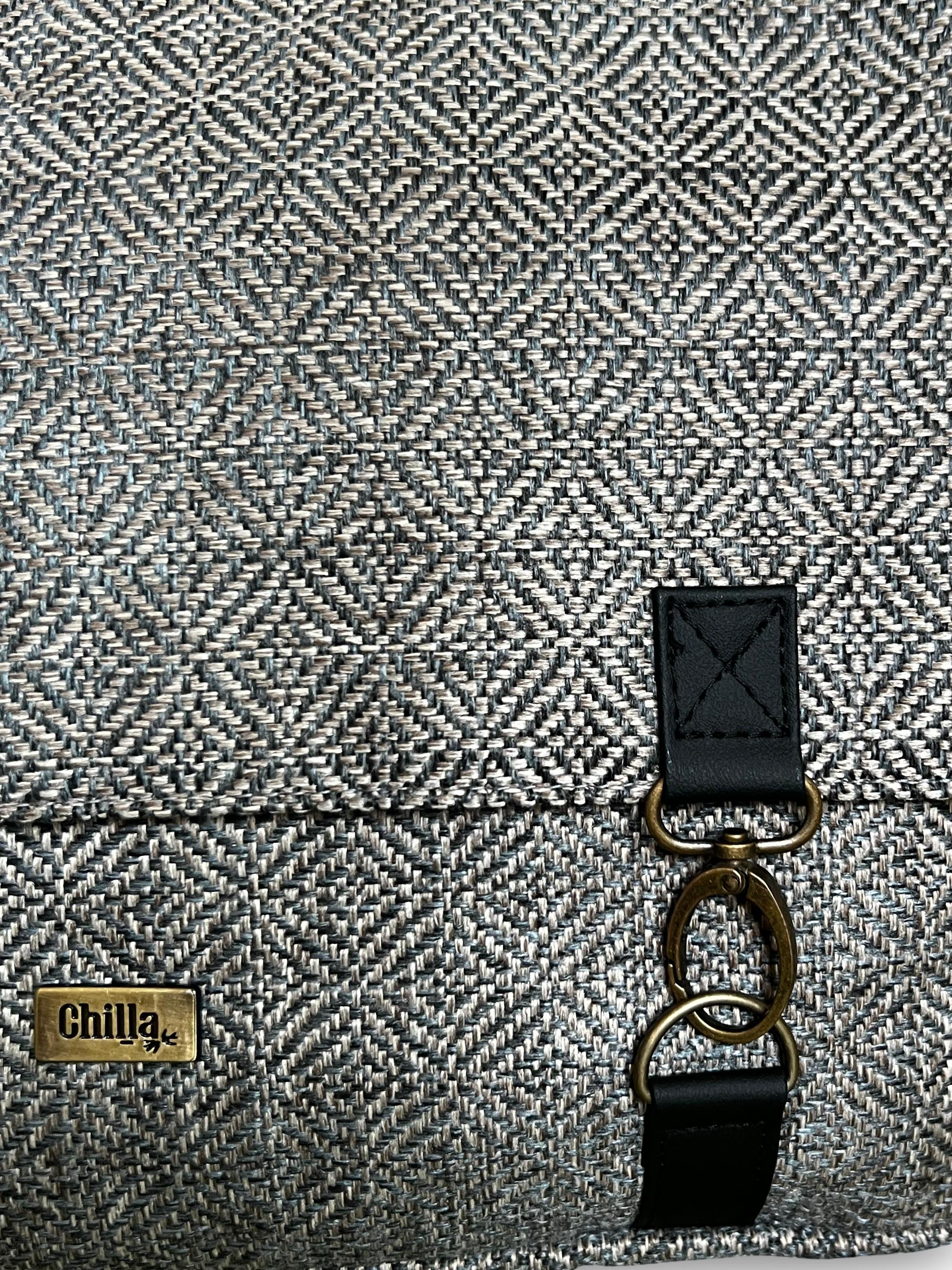 Large Gray Tweed Jaffa Side/Backpack