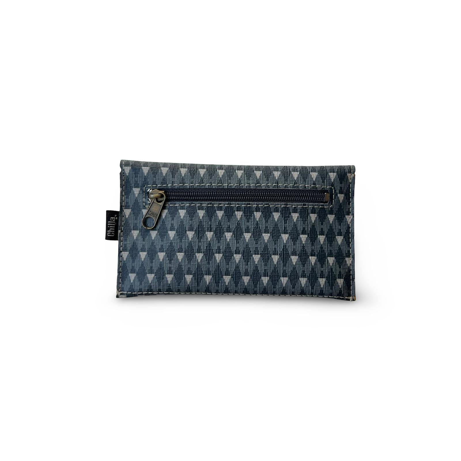 Enlarged Blue Geometric Small Wallet