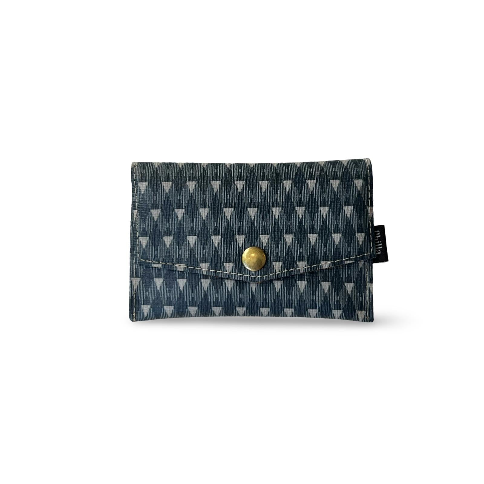 Blue Geometric Small Wallet