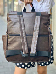 Large Retro Brown Unicorn Backpack