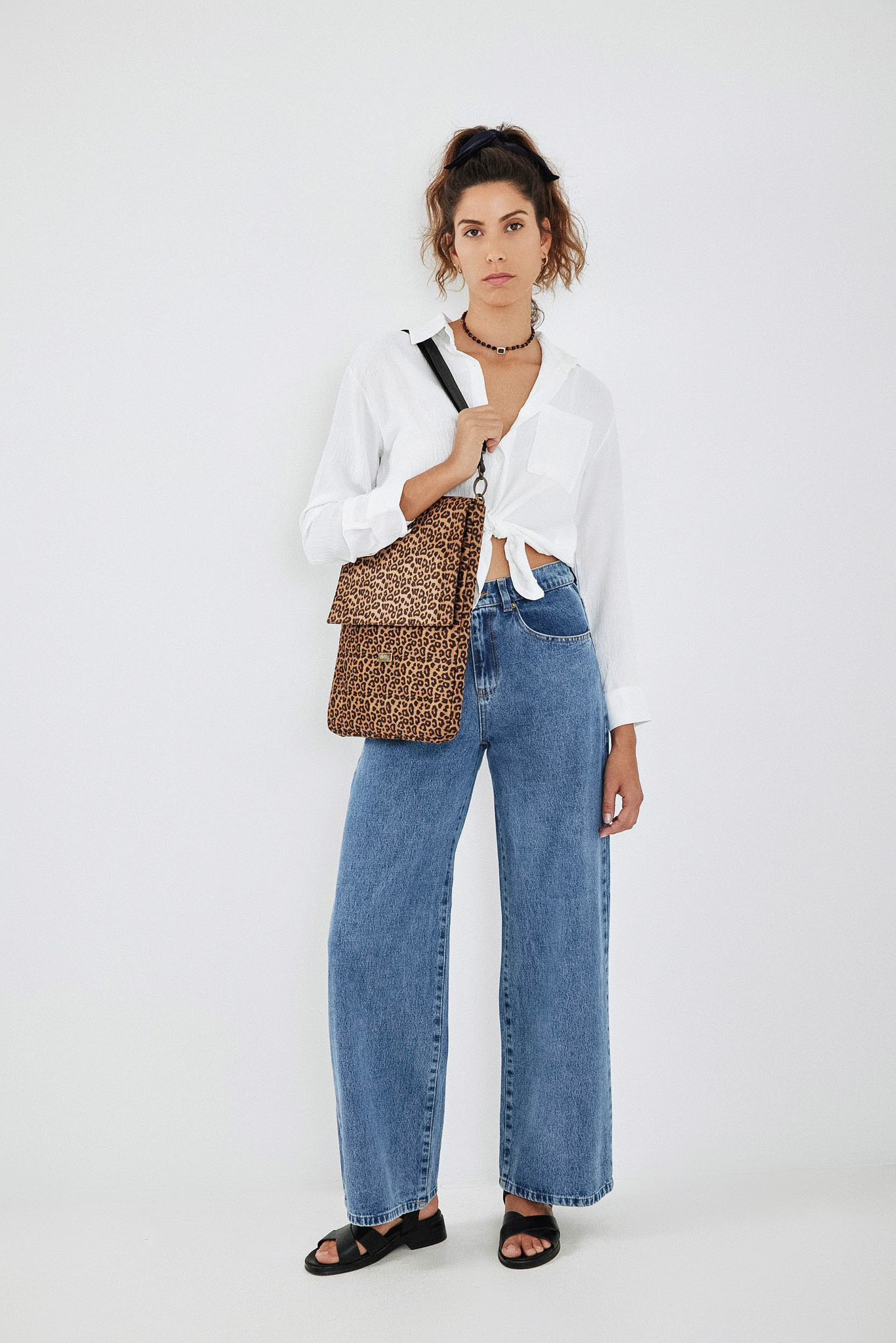 Leopard Laptop Case with Removable Strap