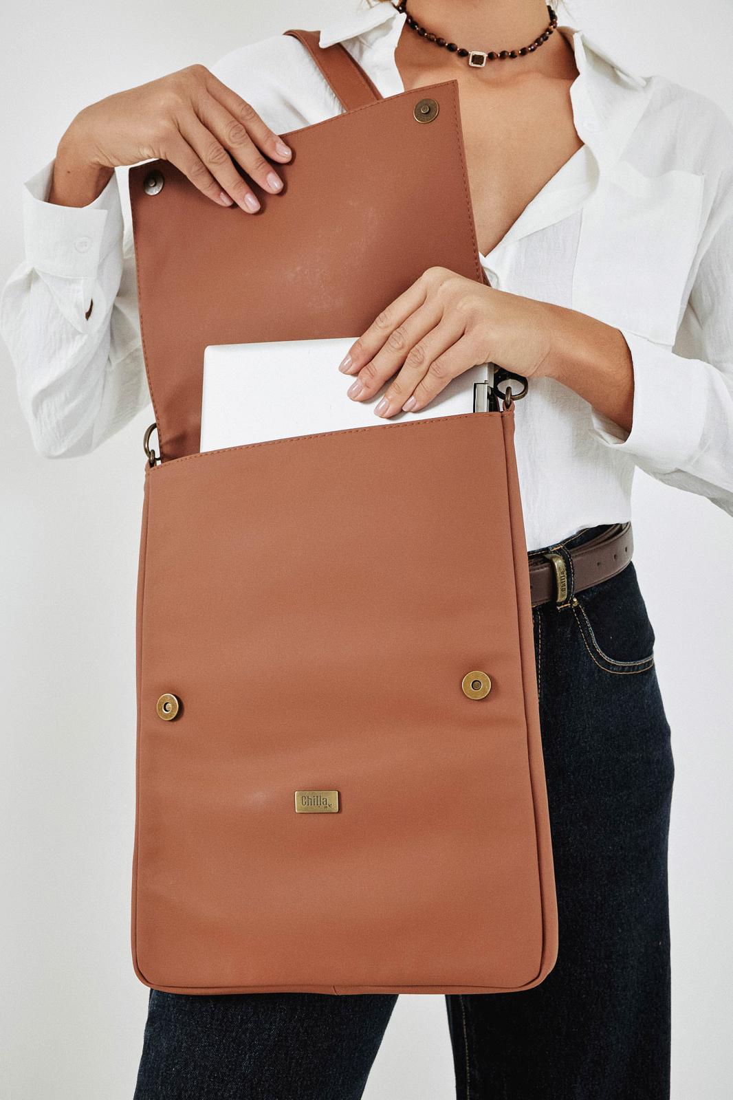 Camel Laptop Case with a Removable Strap
