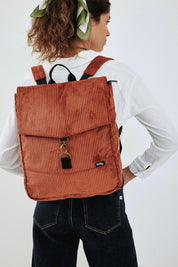 Hamra Corduroy Students Backpack