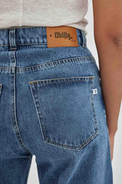 Light Blue Wide Leg Long Jeans