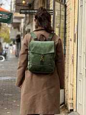 Blue Corduroy Gray Mini Students Backpack