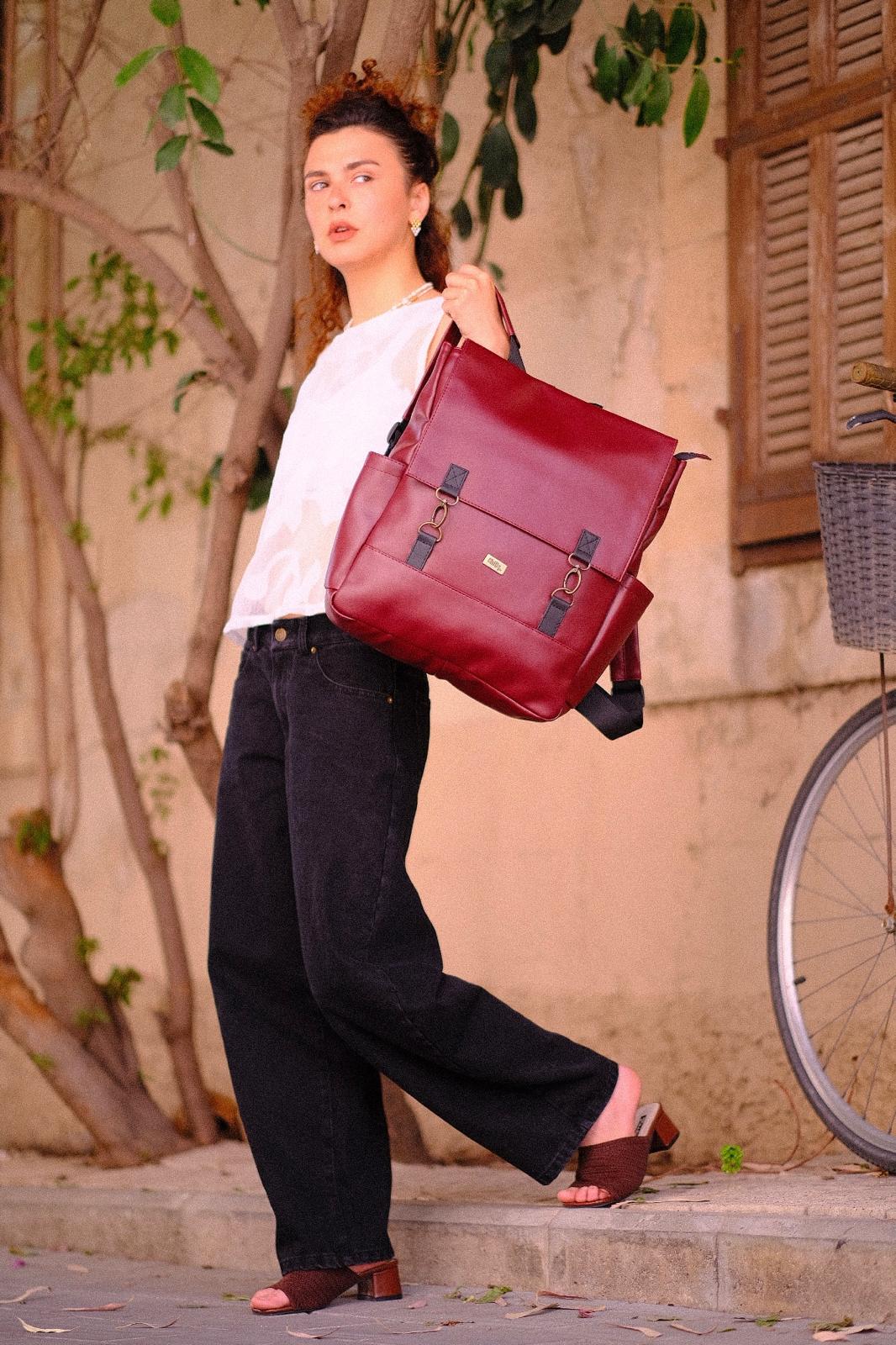 Burgundy Large Unicorn Backpack