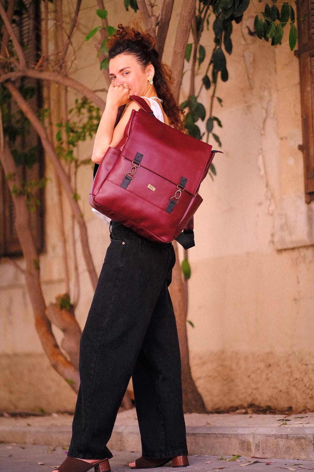 Burgundy Large Unicorn Backpack