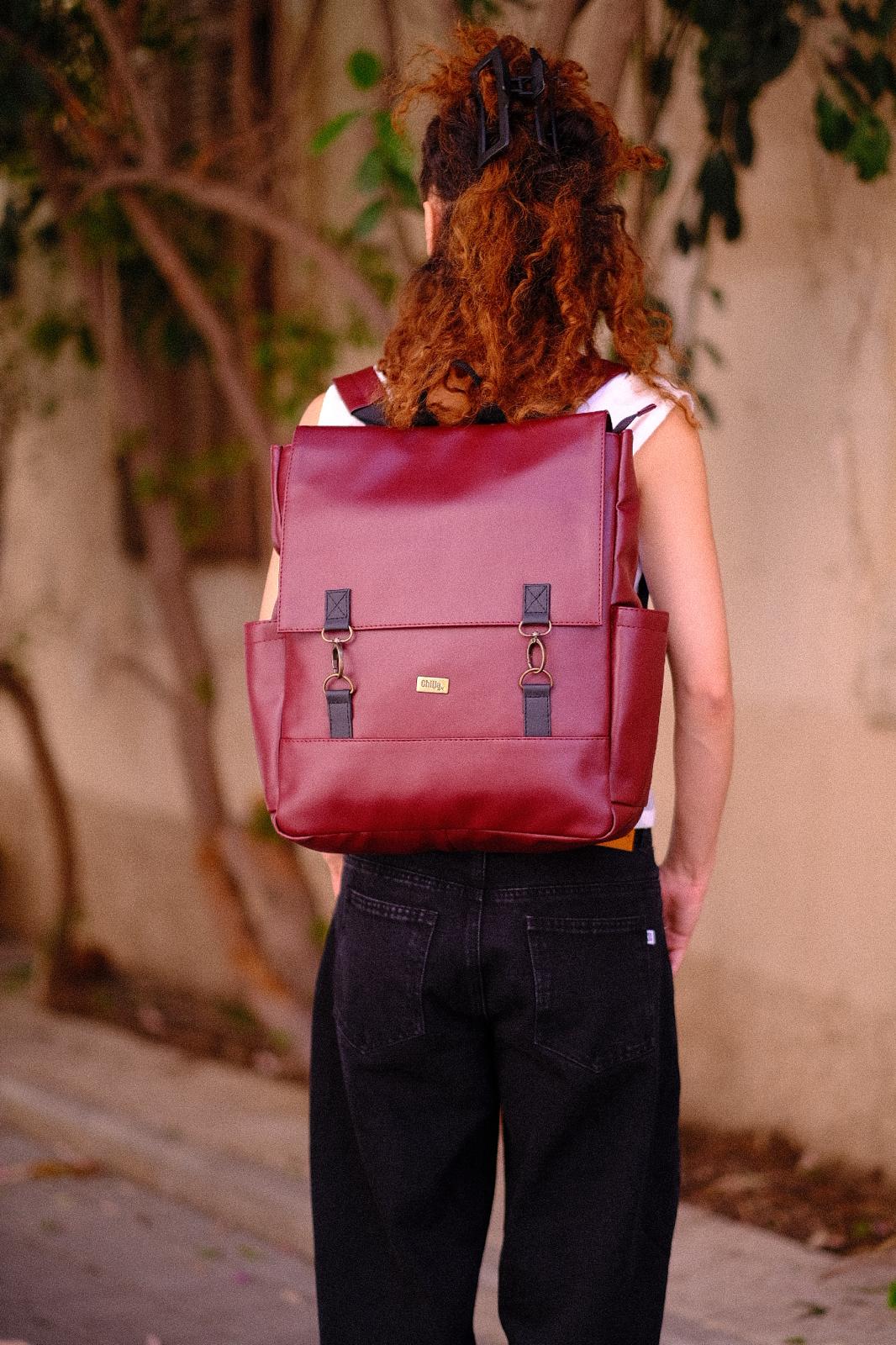 Burgundy Large Unicorn Backpack