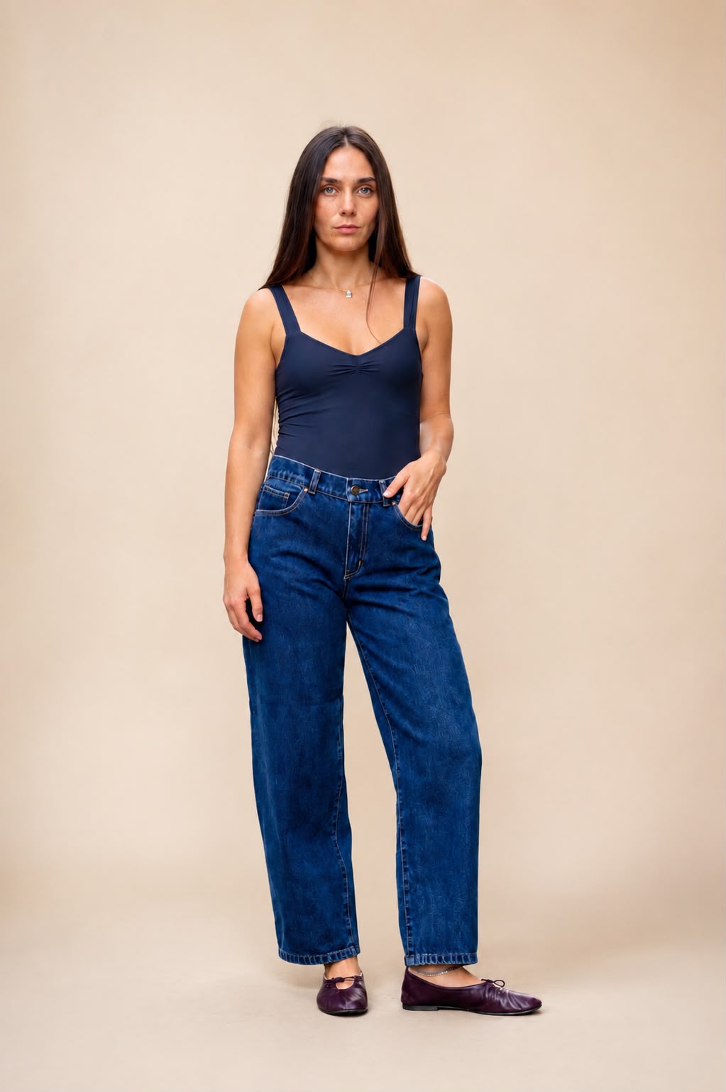 Chilla Denim Easy Barrel Jeans – Blue