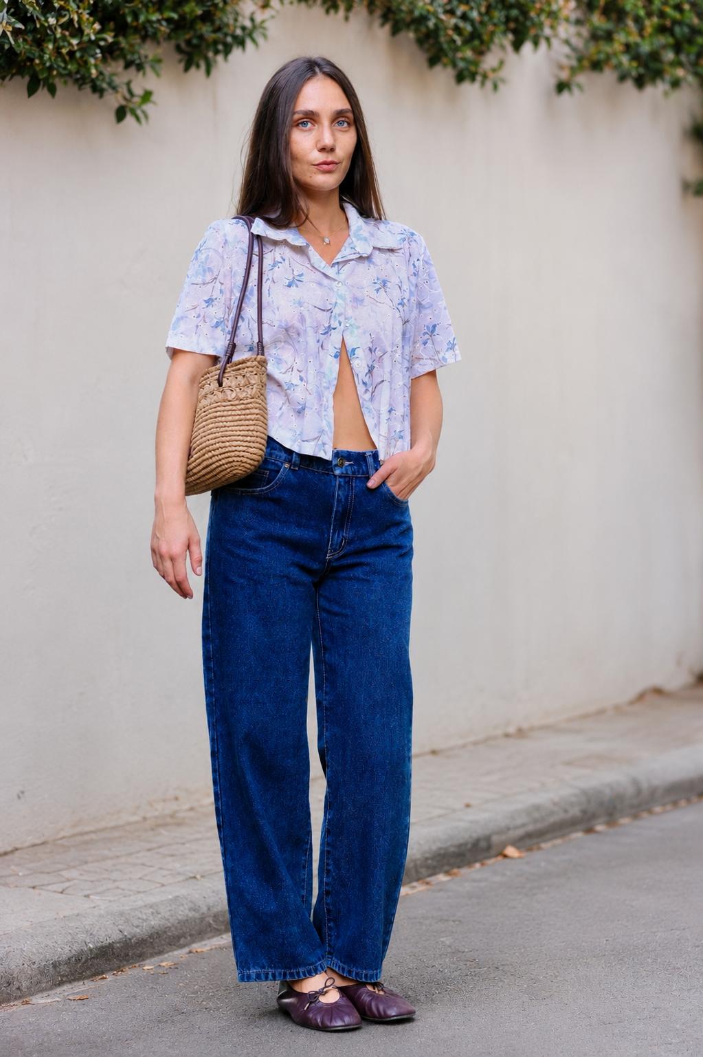 Chilla Denim Easy Barrel Jeans – Blue