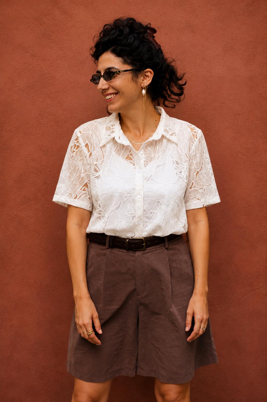 White 'Dror' Button-Up Shirt