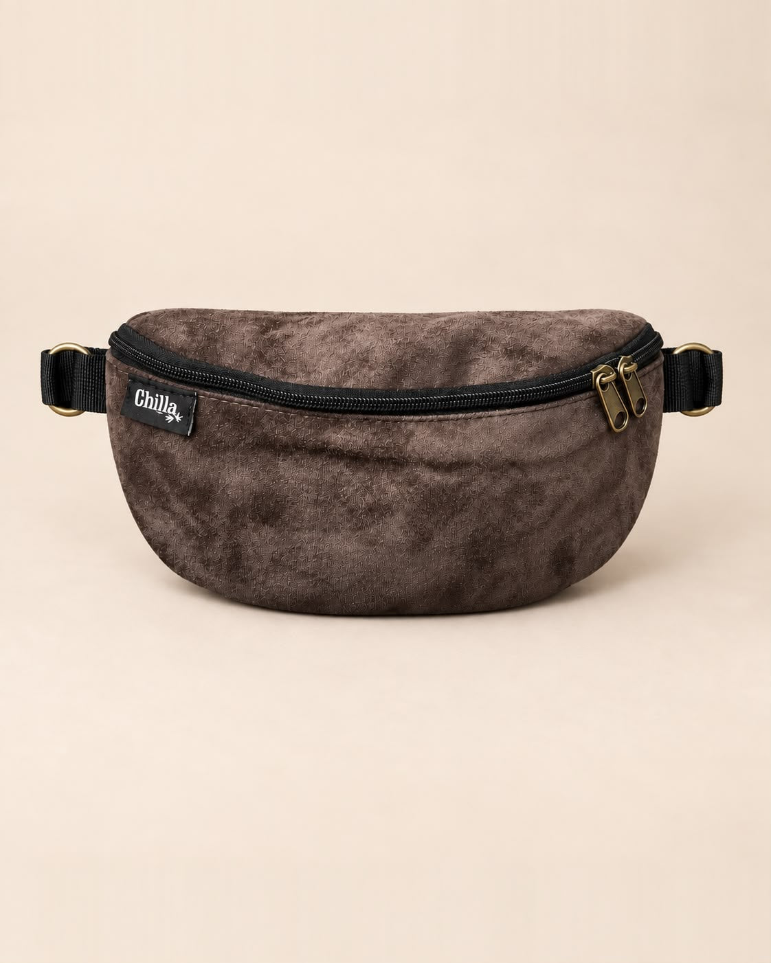 Dark Brown Suede-Like Helga Fanny Pack