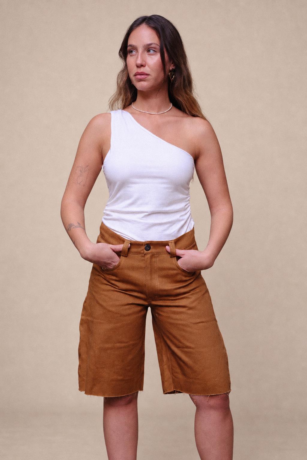 One Shoulder Top – White