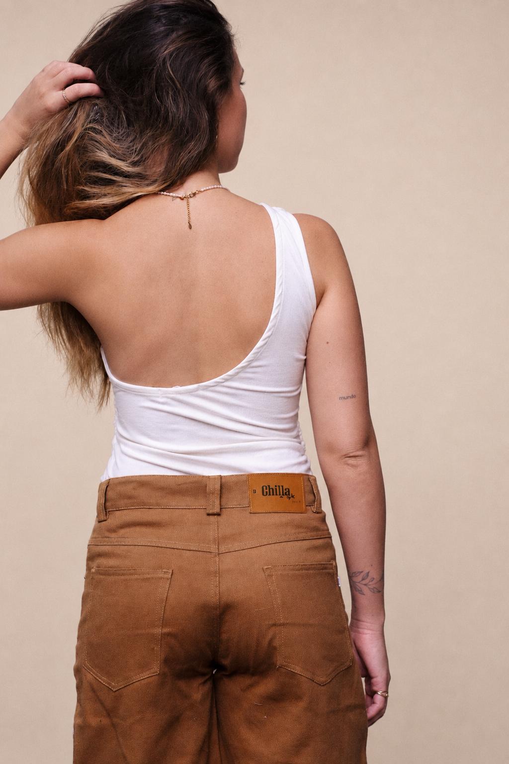 One Shoulder Top – White
