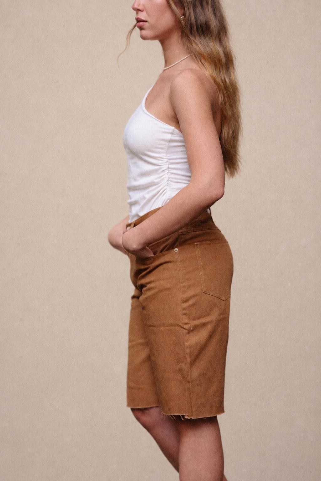 Mustard 'Free' Bermuda Shorts