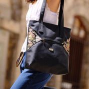 תיק צד Tommy וינטייג' Flowery שחור דמוי עור