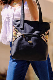 תיק צד Tommy וינטייג' Flowery שחור דמוי עור