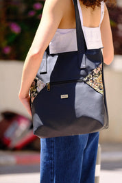 תיק צד Tommy וינטייג' Flowery שחור דמוי עור