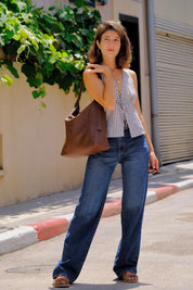 תיק צד Renée חום אדמה