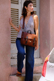 תיק גב/צד Jaffa חום אדמה