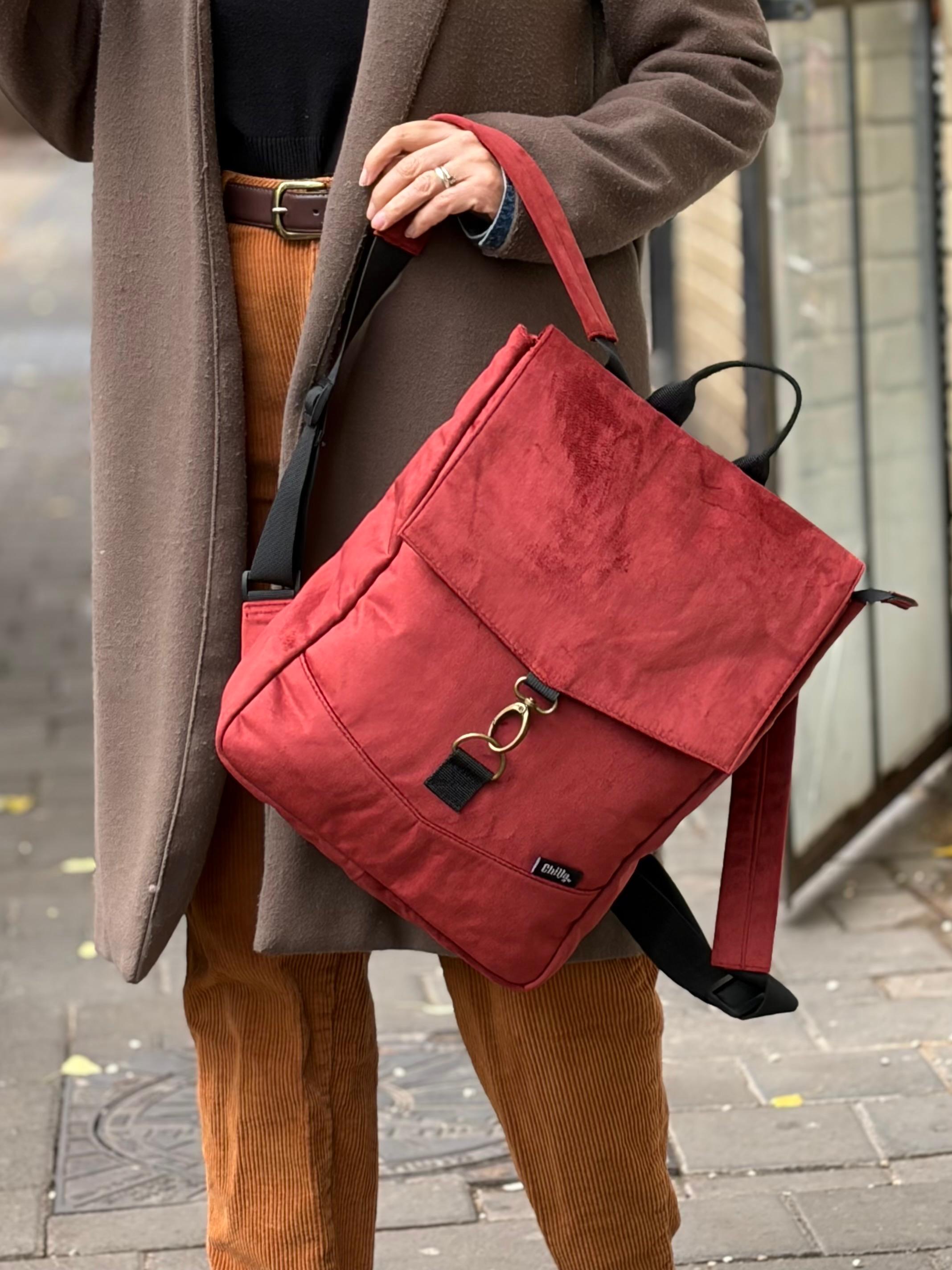 Medium Red with Texture Students Backpack