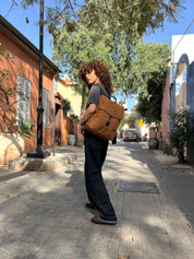 Medium Red with Texture Students Backpack