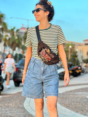 פאוץ' רוני גדול וינטייג' פרחוני