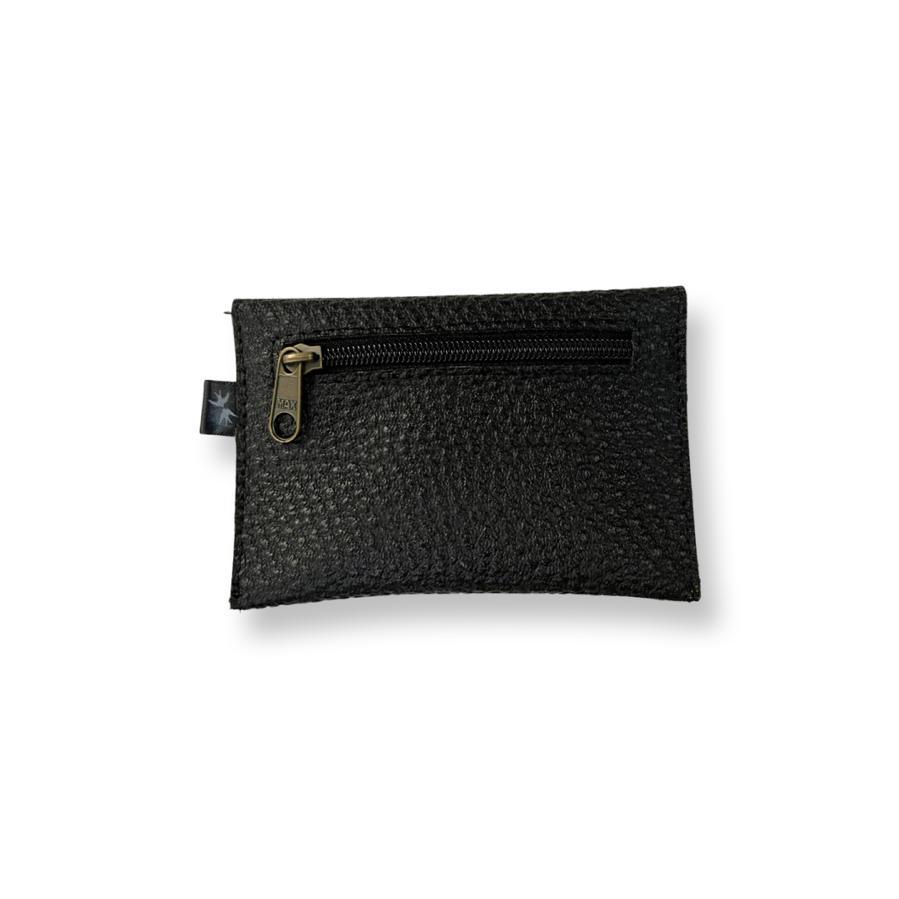 Kleines Portemonnaie in Schwarz mit rauer Textur