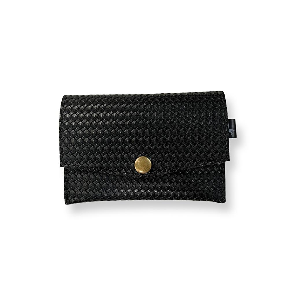 Black Braided Small Wallet