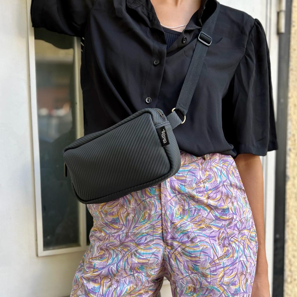 New Black Texture Lawrence Fanny Pack