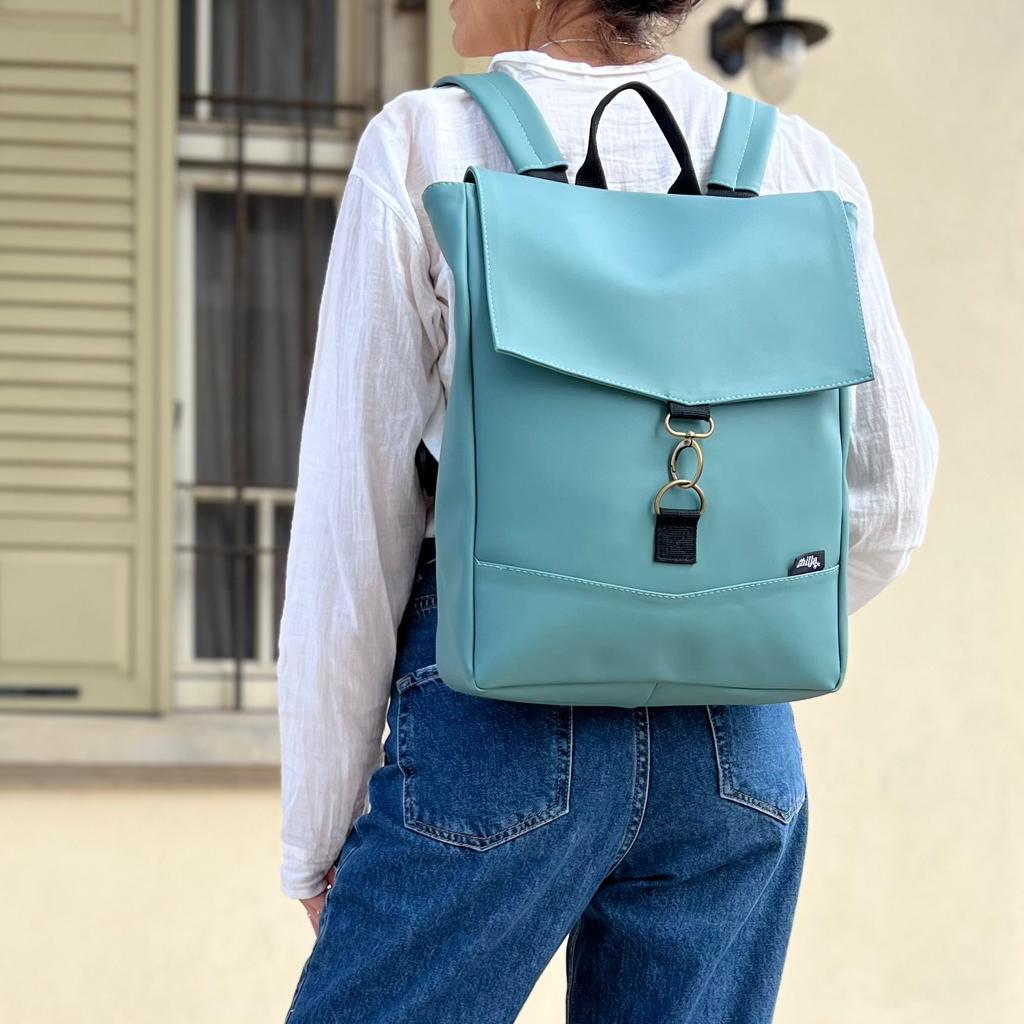 Turquoise Pastel  Medium Students Backpack