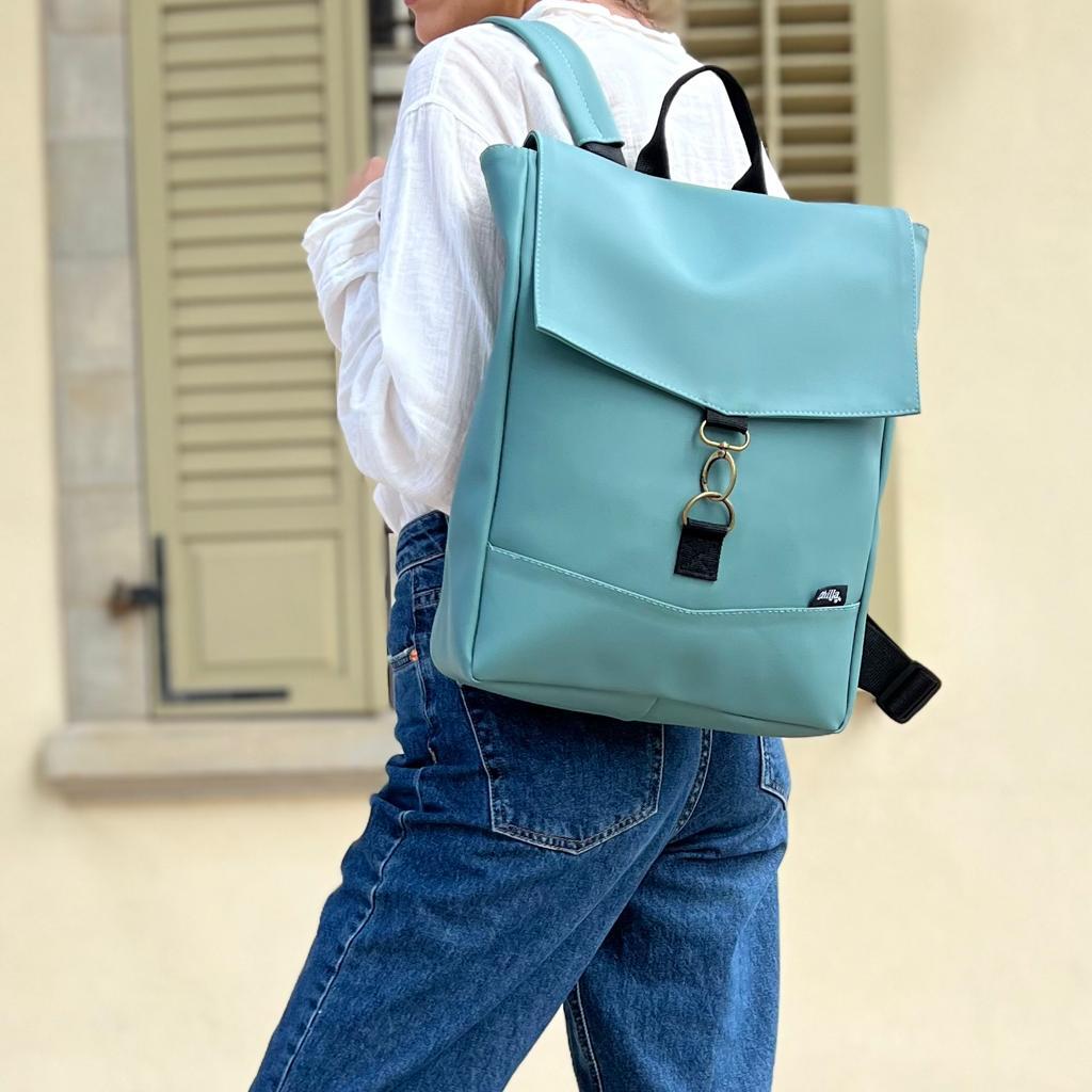 Turquoise Pastel  Medium Students Backpack