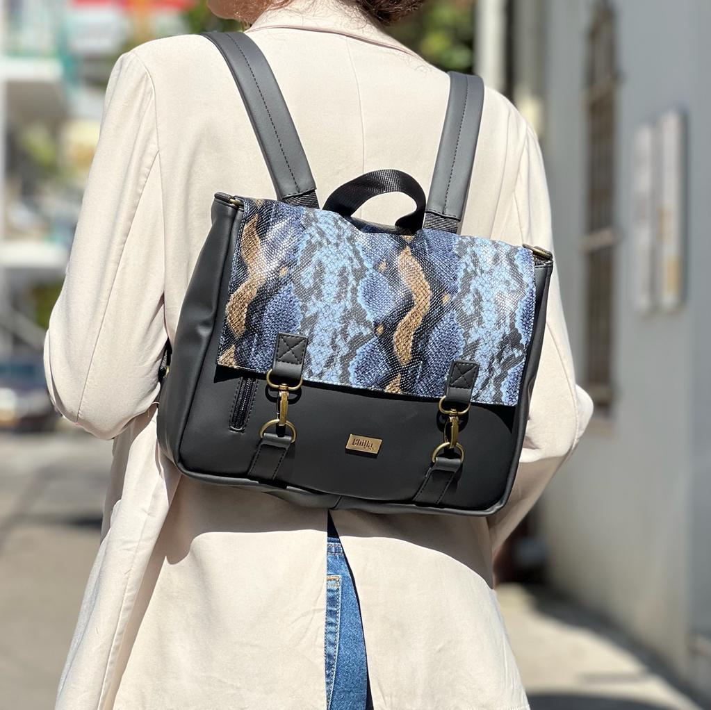 Black 'Jaffa' Backpack/Side Bag