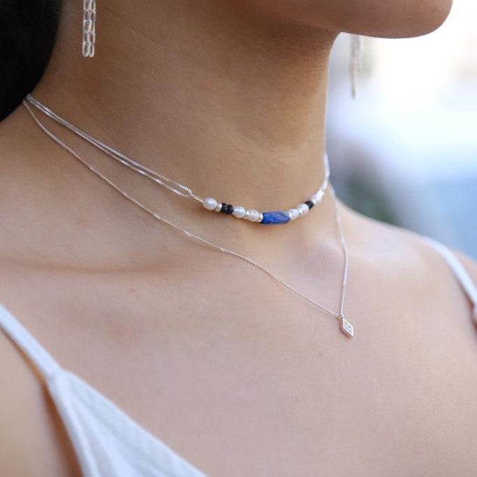 Halskette „Frühling“ aus 925er Silber