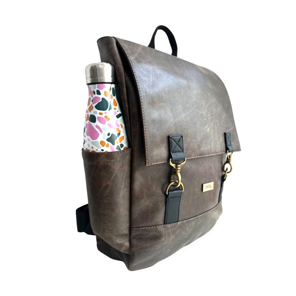 Brown Vegan Leather Unicorn Backpack - Chilla Vegan Bags