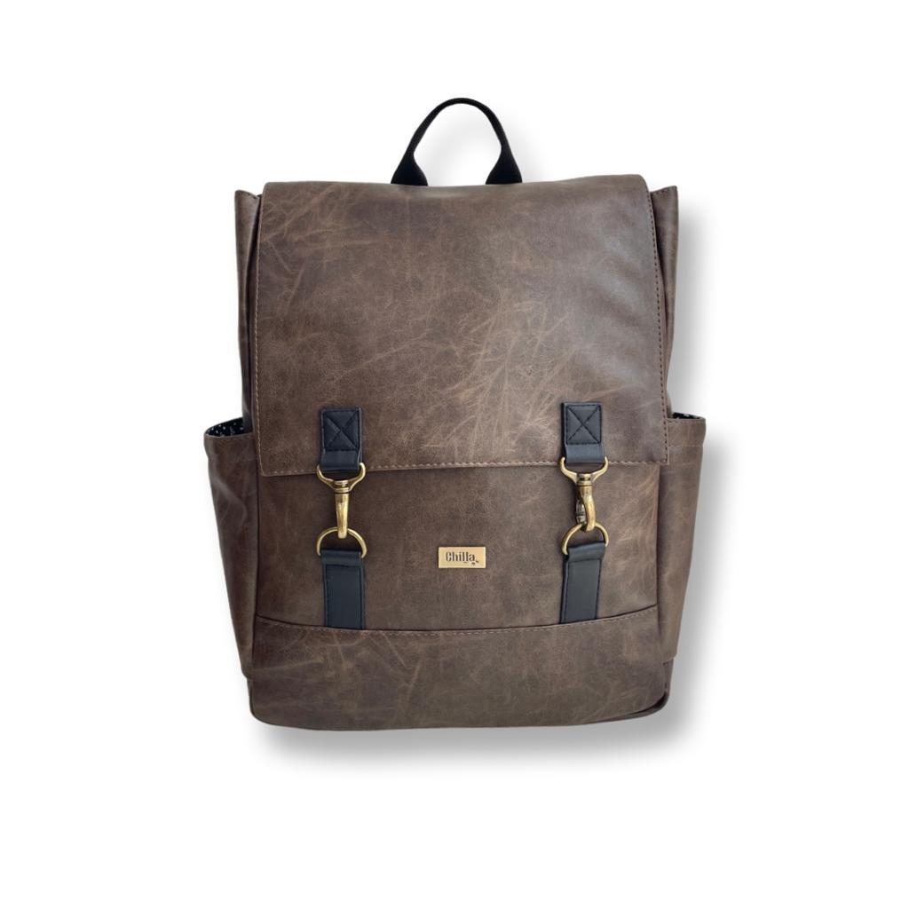 Brown Vegan Leather Unicorn Backpack