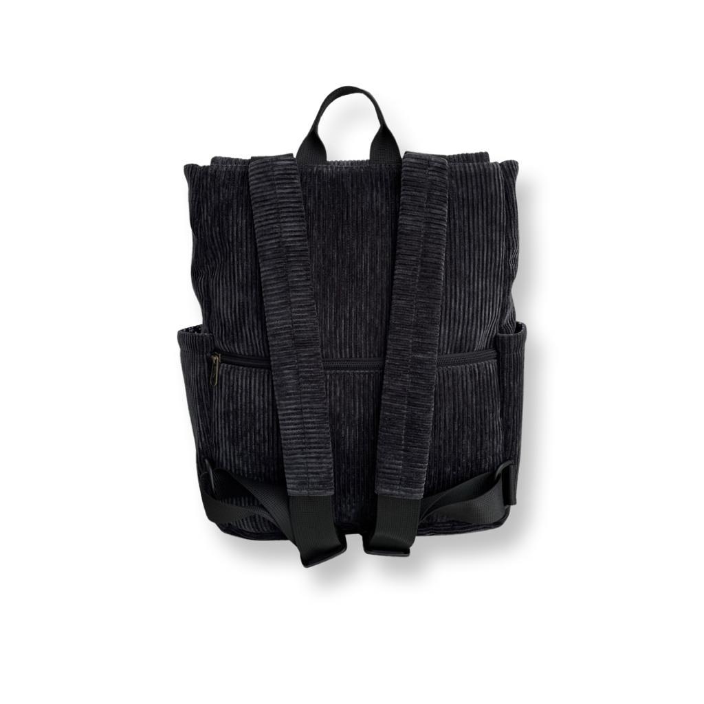 Black Corduroy Unicorn Backpack