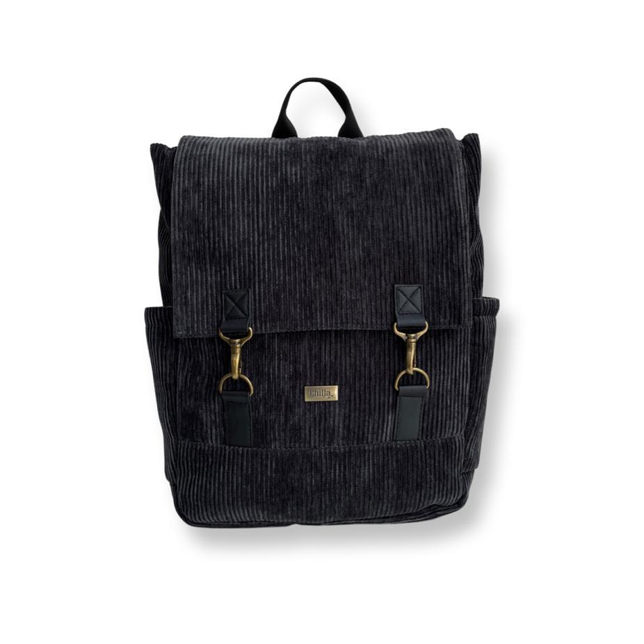 Black Corduroy Unicorn Backpack