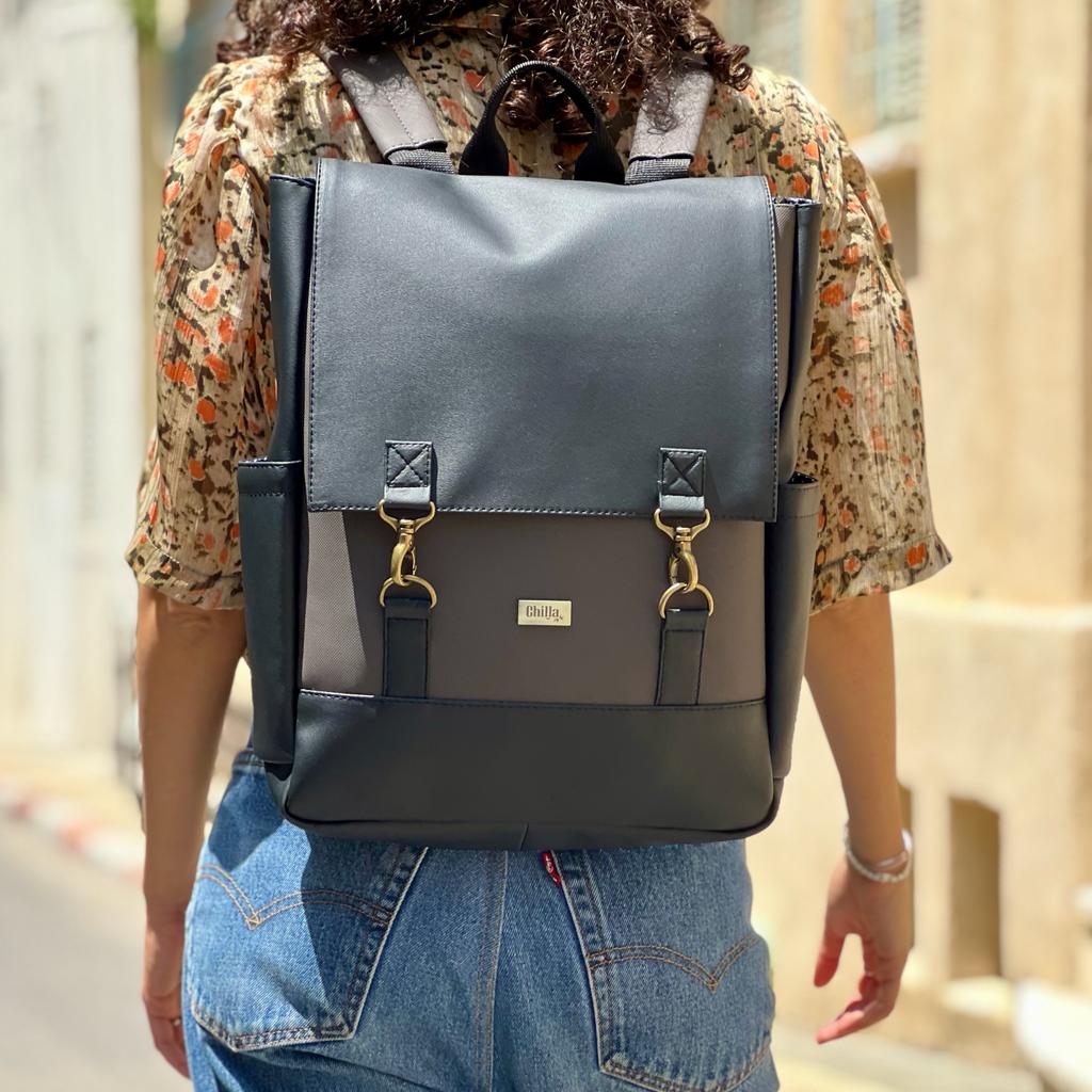 Black with Gray Texture Unicorn Backpack