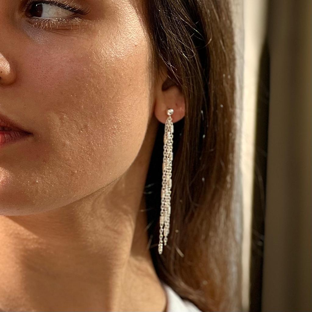 'Sun' 925 Silver Earrings (L)