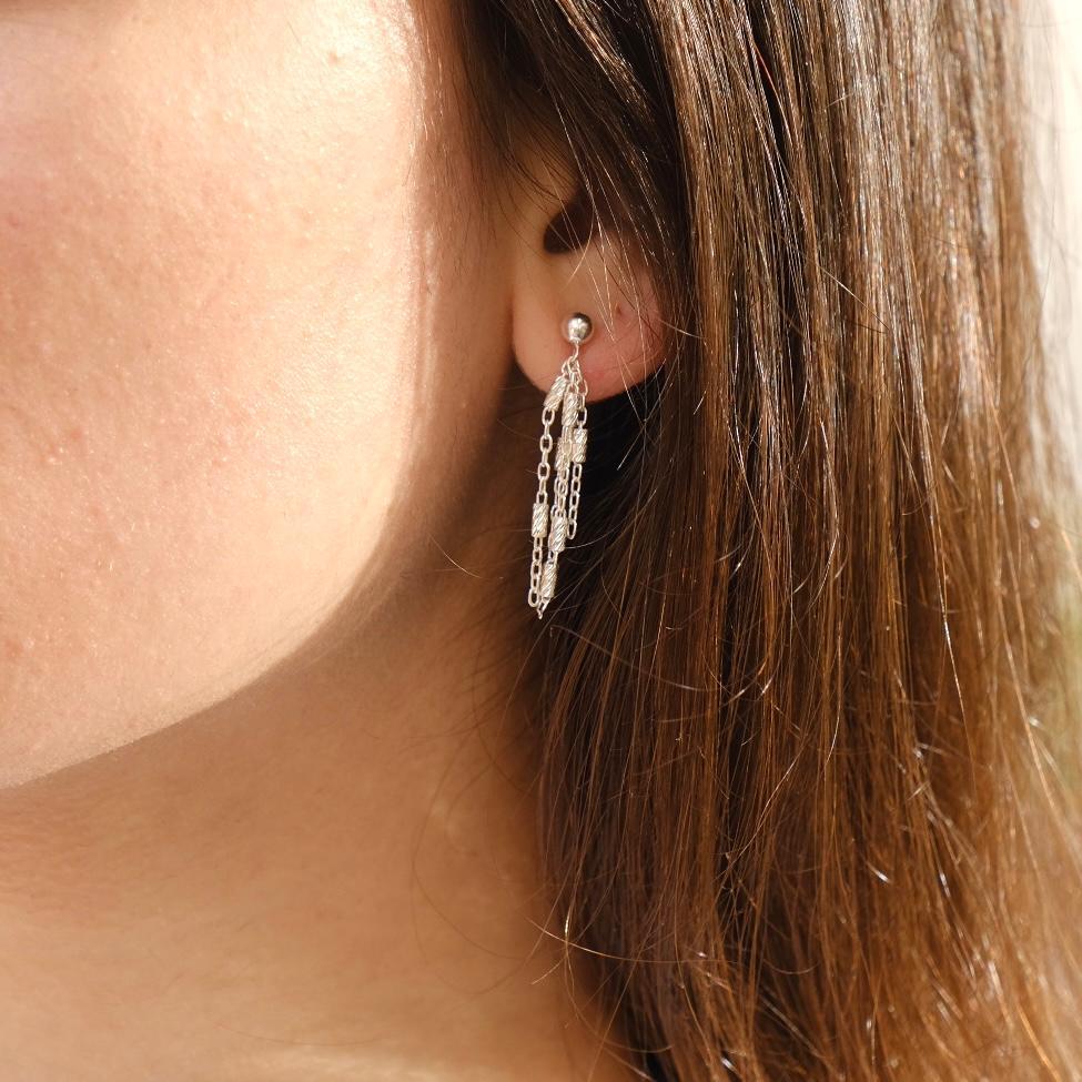 'Sun' 925 Silver Earrings (S)