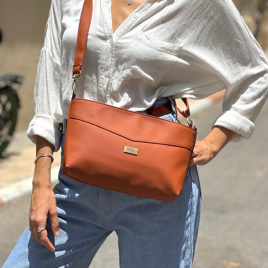Bright Orange Rachel Shoulder Bag/Clutch