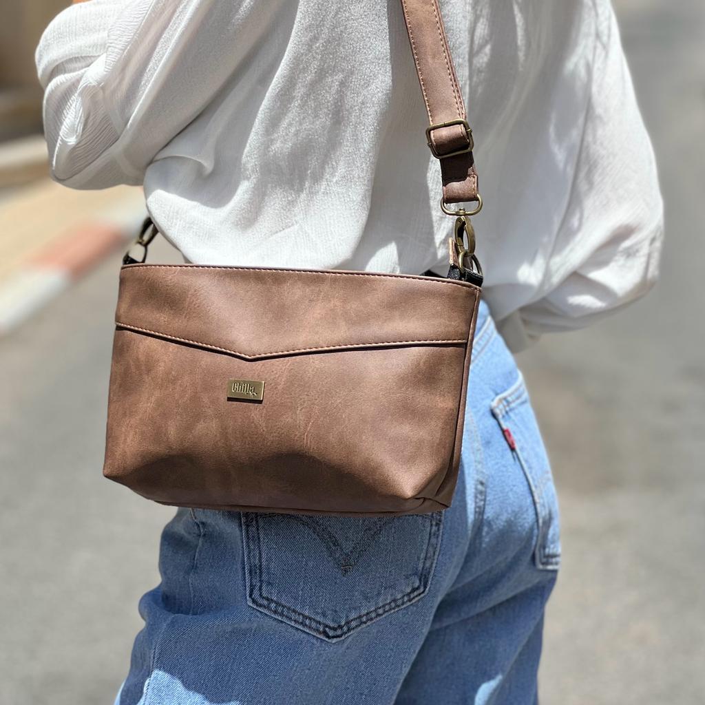 Brown Rachel Shoulder Bag/Clutch