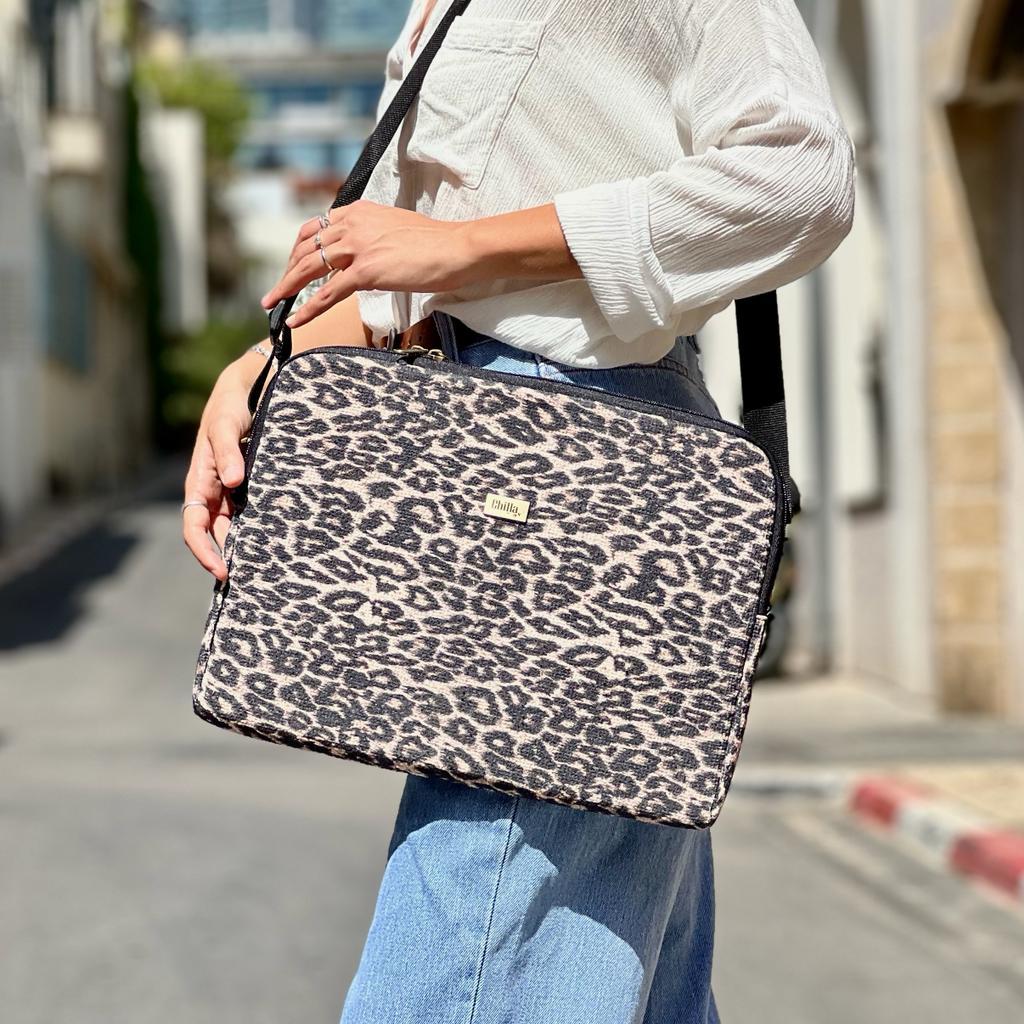 Laptop Case Bag Leopard Leo Print Laptop Sleeves Briefcase Computer shops Messenger Ba