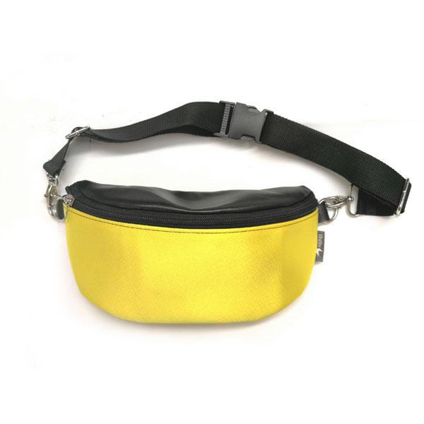 Yellow and Black 'Helga' Fanny Pack - Chilla Vegan Bags